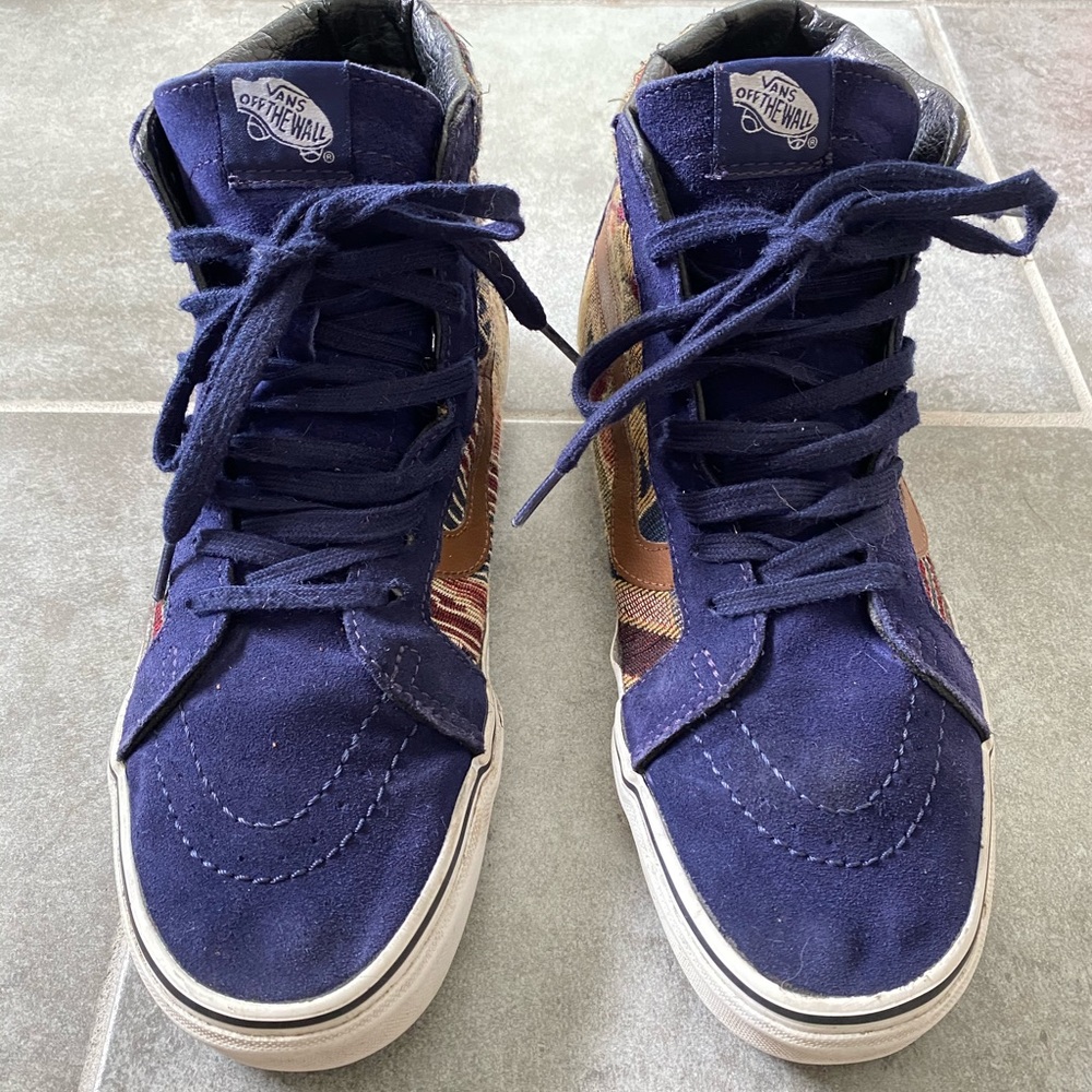 Vans blue and brown